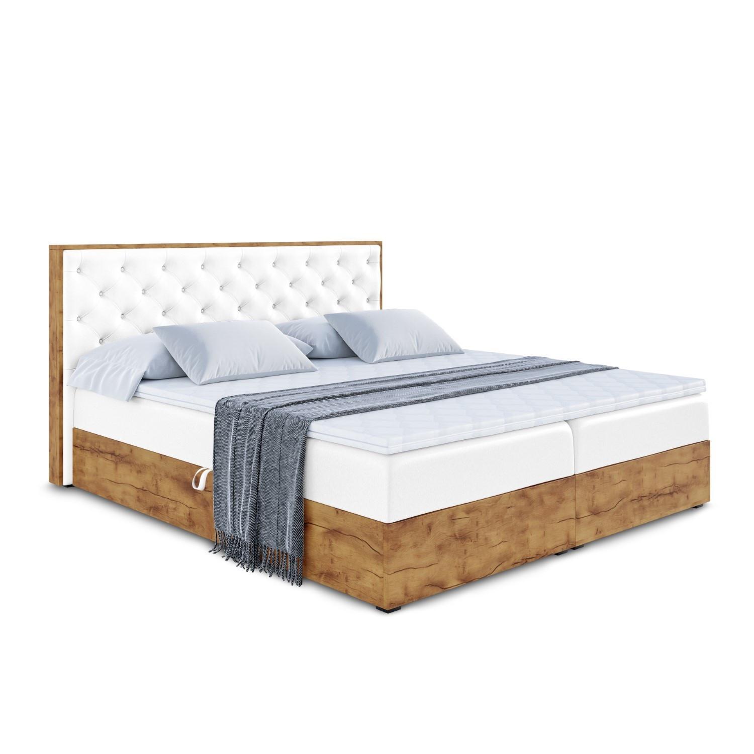 BOXBETT mit Matratze H3 und Lattenrost - LOLLI3 - 180x200 - Weiß Hochglanz - Weiß, Holzwerkstoff/Kunststoff (180/200cm) - ALTDECOR