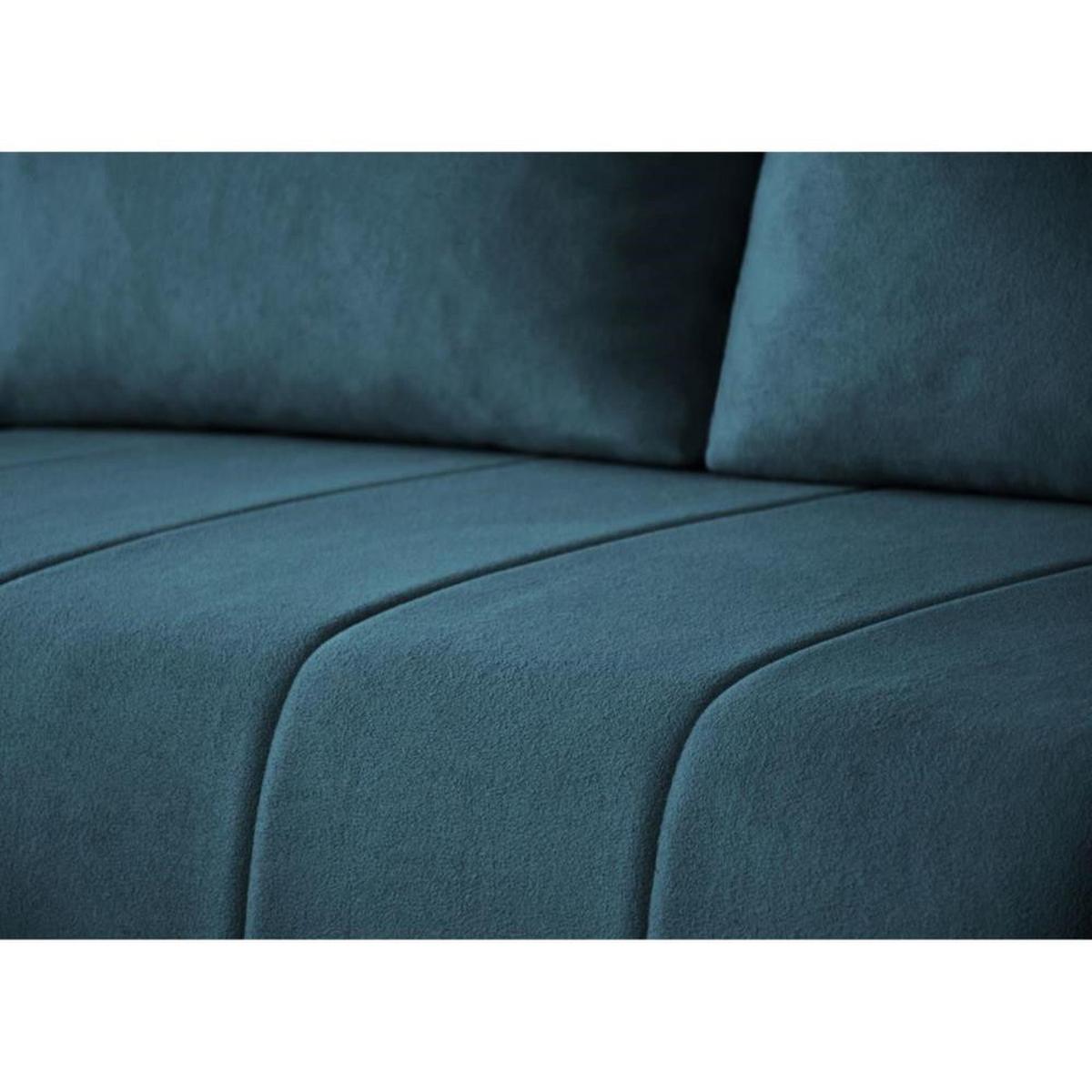 ECKSCHLAFSOFA Capri blau - Blau/Schwarz, Kunststoff/Textil (223/156cm) - Beautysofa