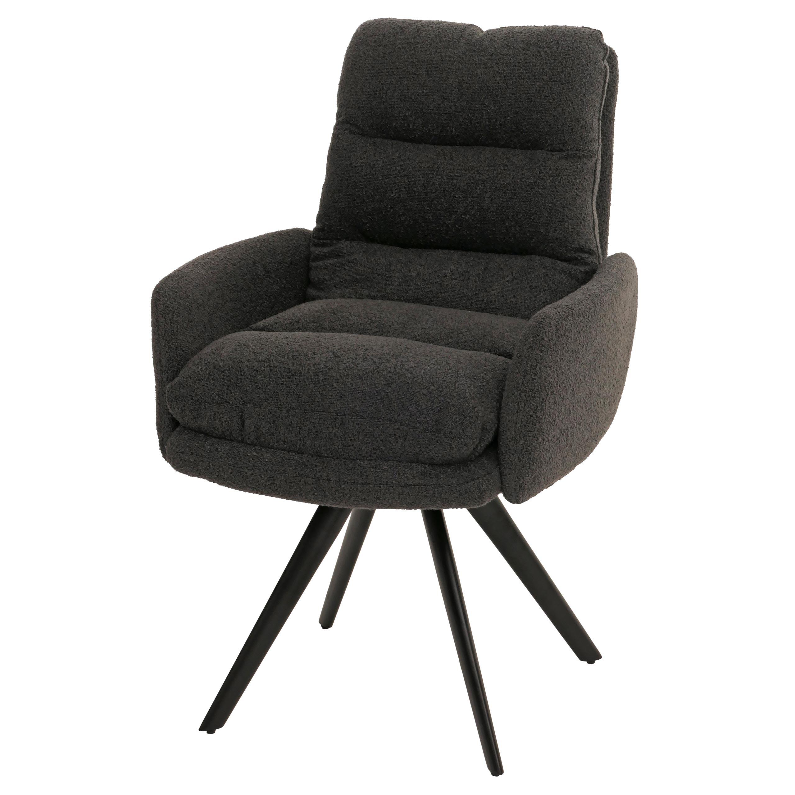 ESSZIMMERSTUHL Grau - Dunkelgrau/Grau, Textil (62/92/68cm) - MCW