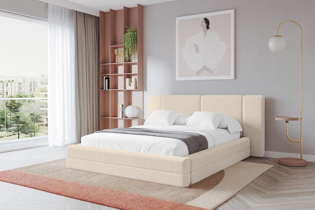 POLSTERBETT mit Bettkasten und Lattenrost, Bett mit Matratze H3/H4 - TEVO 140x200 Dunkelbeige - Cappuccino, Holzwerkstoff/Textil (140/200cm) - ALTDECOR