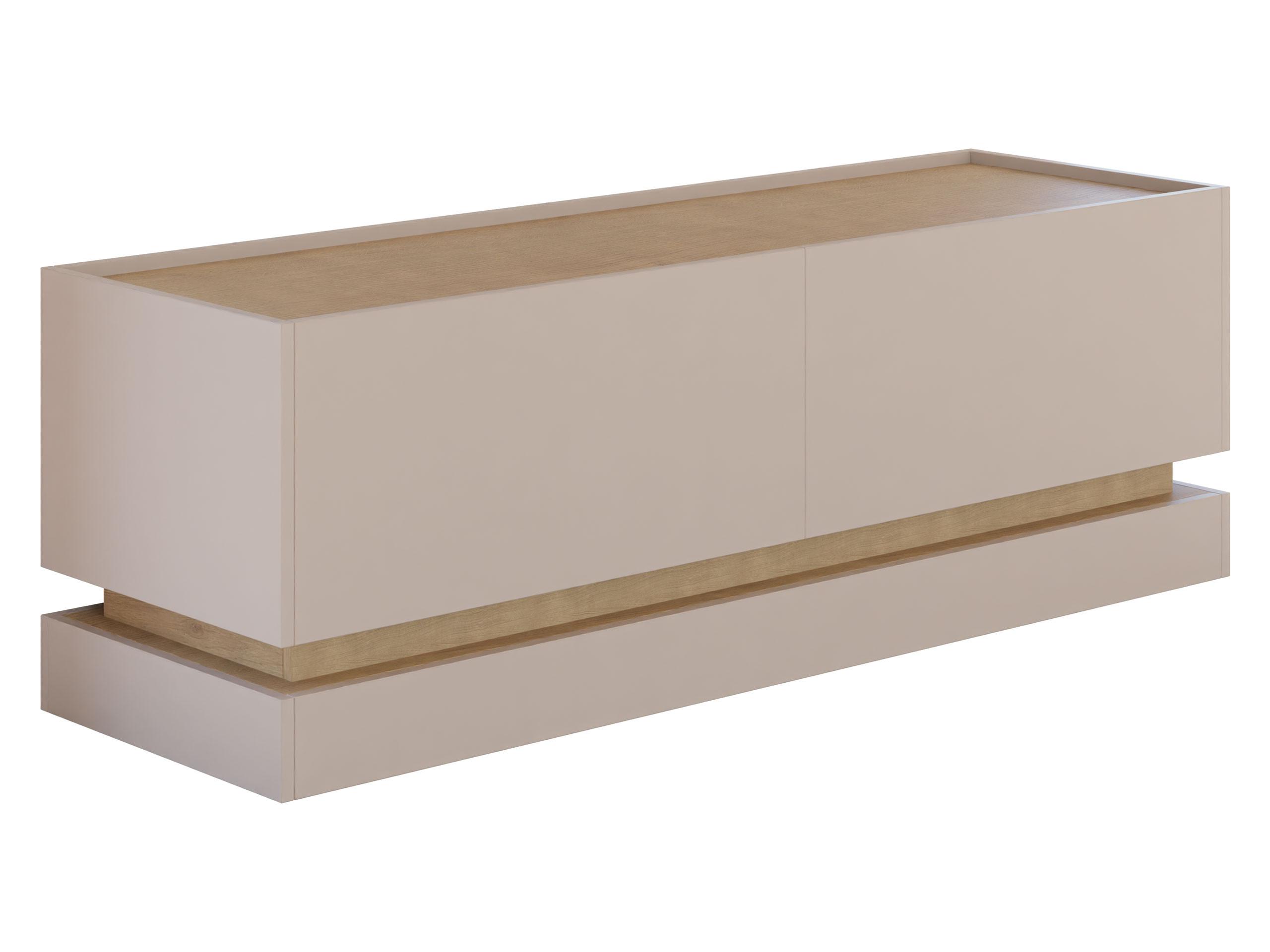 TV-LOWBOARD Zarpant 150 2K - Sandfarben/Eichefarben, Holzwerkstoff (150/47/37cm) - MIRJAN24