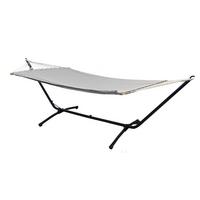 XL HÄNGEMATTE mit Gestell 310/100 cm, Grau/Schwarz - Schwarz, Metall (100/96/310cm) - Amanka