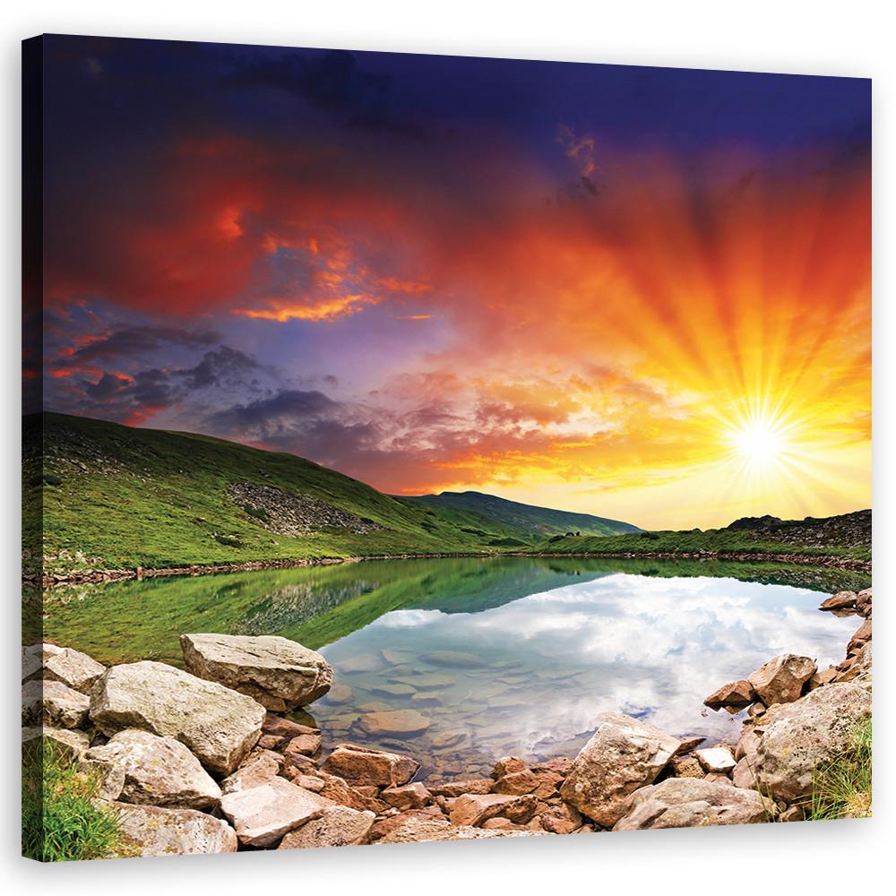 WANDBILD landschaften farbe - Multicolor, Textil (30/30cm) - Feeby