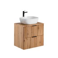 WASCHTISCH 60.6cm Adriel Holz in Eichenoptik - Braun, Holzwerkstoff (60.6/59/46cm) - Petits-meubles