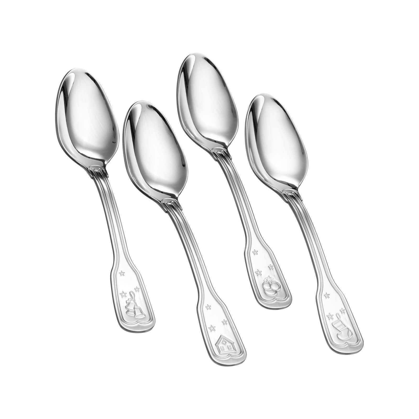 KAFFEELÖFFEL-SET Holly silber 14,2 cm 4-tlg. - Silberfarben, Metall - Ritzenhoff Breker