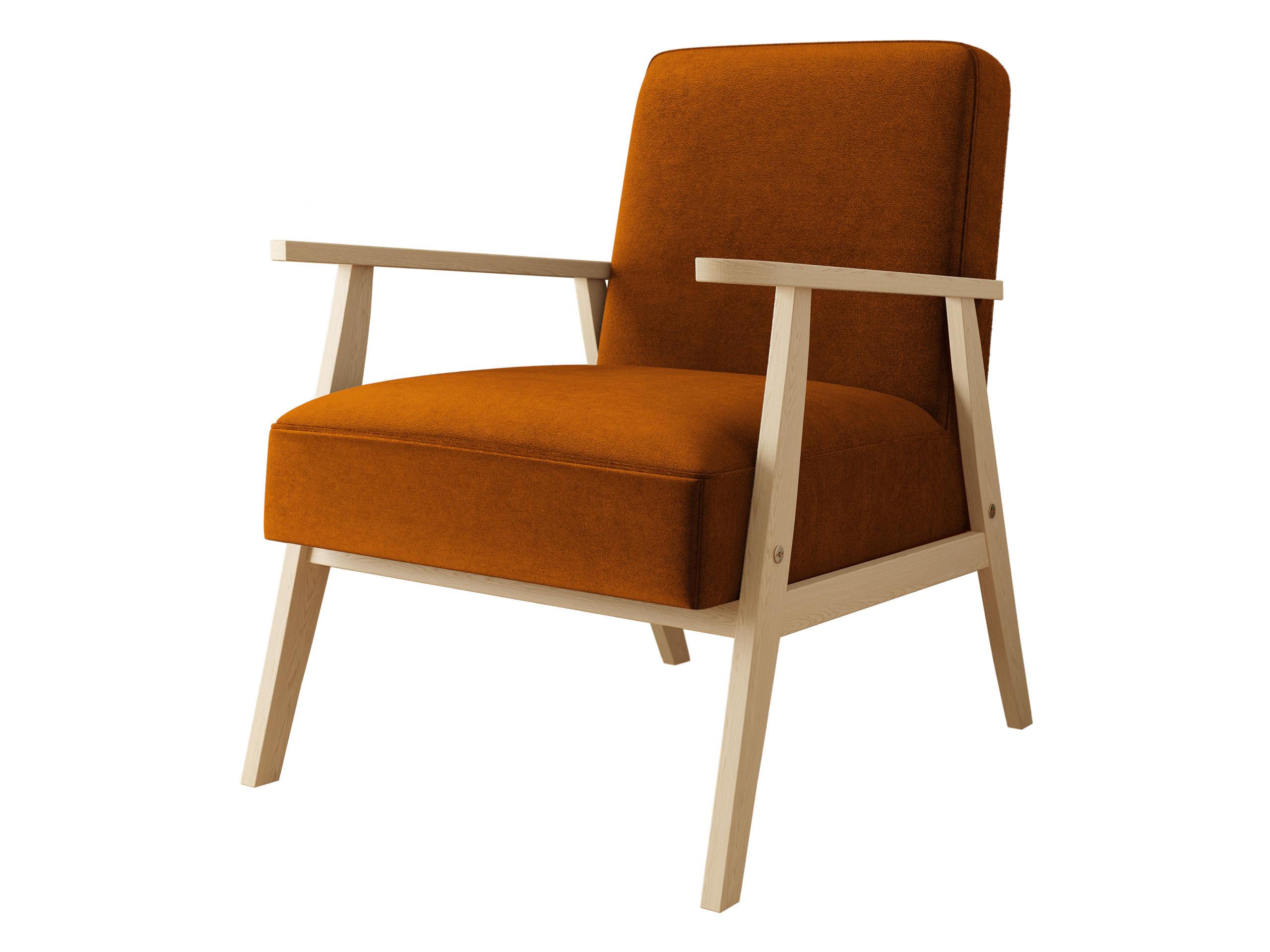 SESSEL Retro - Bronzefarben/Naturfarben, Holz/Textil (59/76/67cm) - MIRJAN24