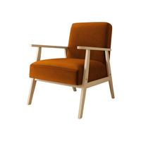 SESSEL Retro - Bronzefarben/Naturfarben, Holz/Textil (59/76/67cm) - MIRJAN24