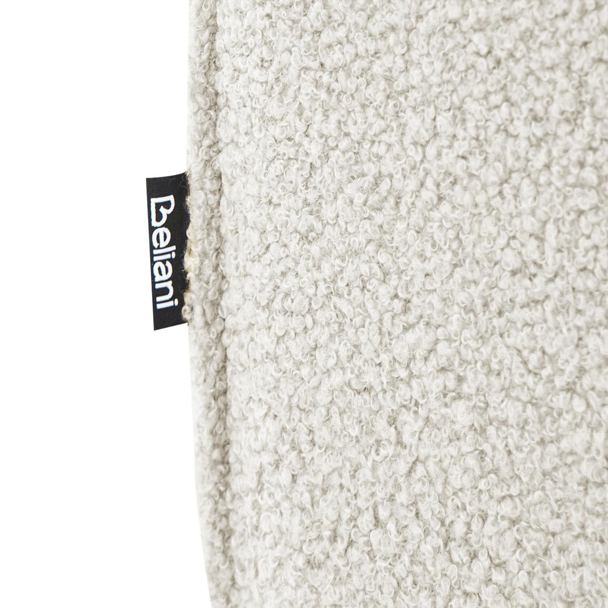 OTTOMANE Bouclé Cremeweiß Axebo - Creme, Textil (70/42/70cm) - Beliani