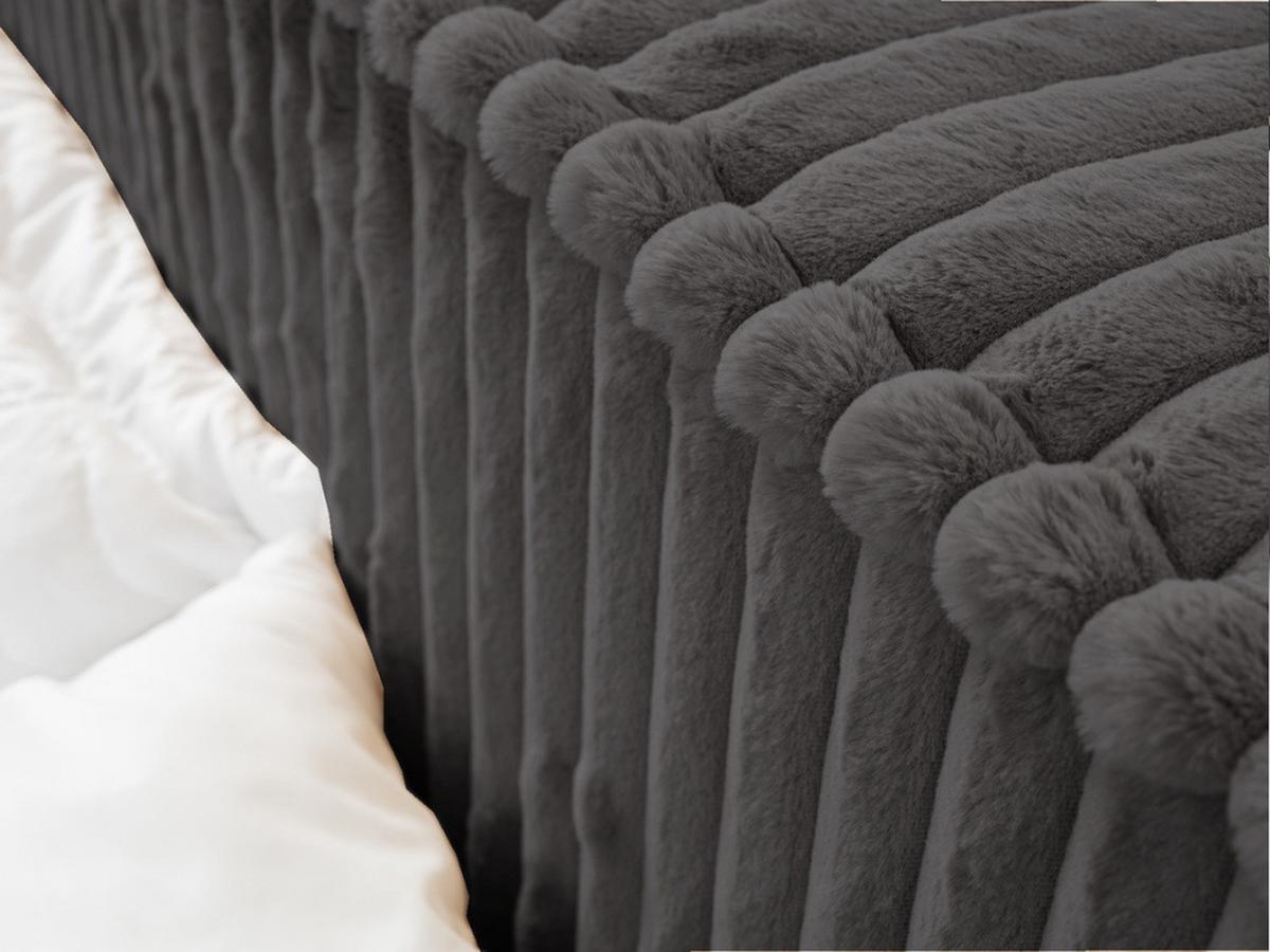 POLSTERBETT Lago 160x200 Dunkelgrau - Dunkelgrau, Textil (160/200cm) - Graingold