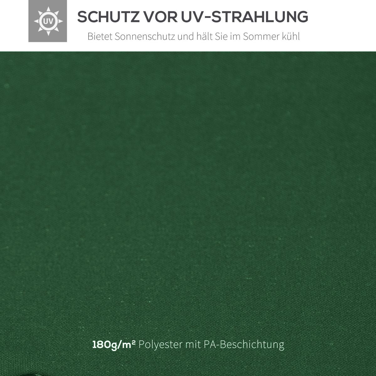 ERSATZDACH, Polyester, Dunkelgrün - Grün, Kunststoff (300/18/300cm) - Outsunny