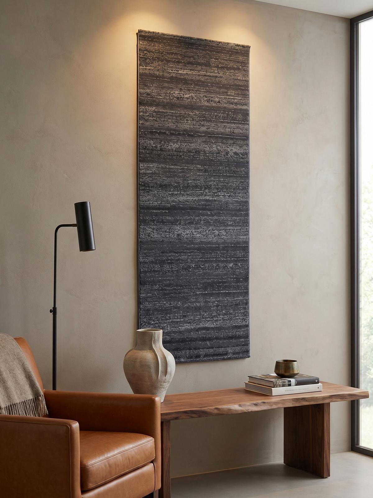 KURZFLORTEPPICH INN, einfarbig, Grau, 80 x 300 cm - Grau, Textil (300/80cm) - KADIMA DESIGN