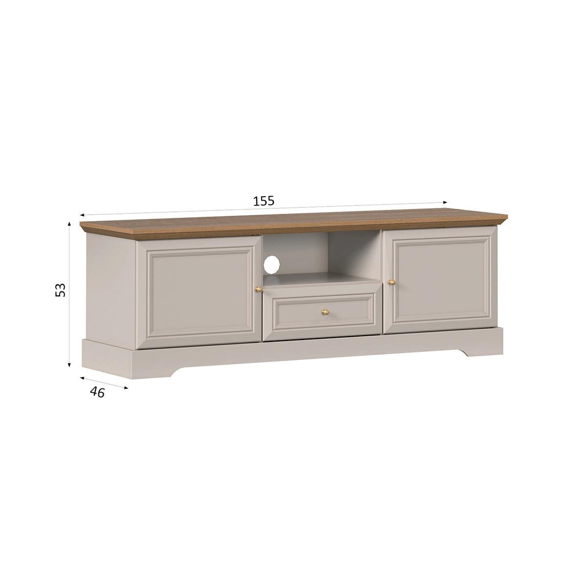 TV-MÖBEL Dulci Kaschmir und Holz - Kaschmir, Holzwerkstoff (154.7/53.1/46.2cm) - Petits-meubles
