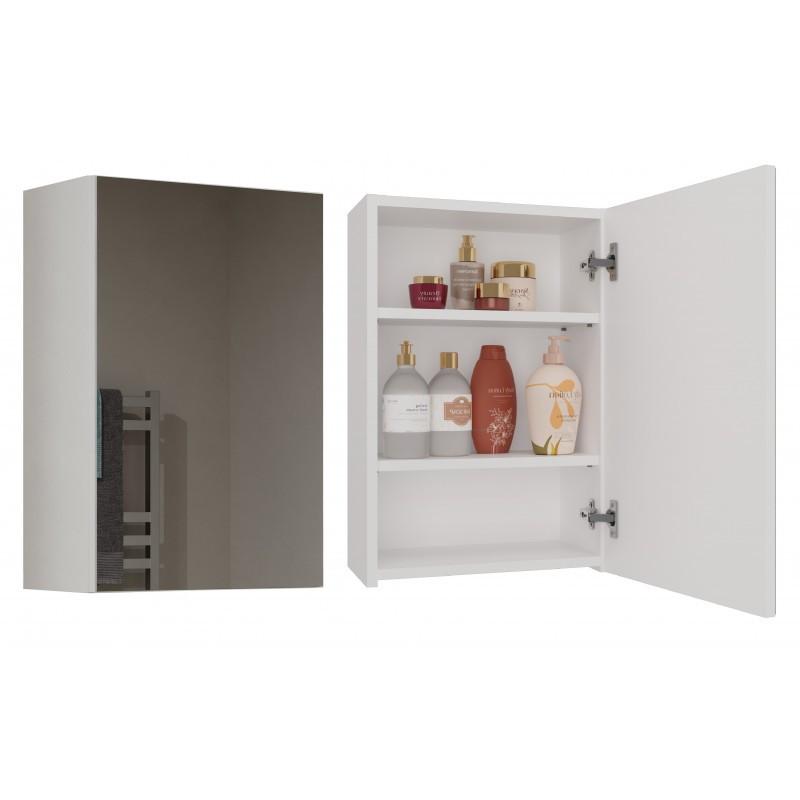 HÄNGESCHRANK mit Spiegel Weiß 40/60/22 - Weiß, Holzwerkstoff (40/60/22cm) - RAUMHIRSCH FURNITURE