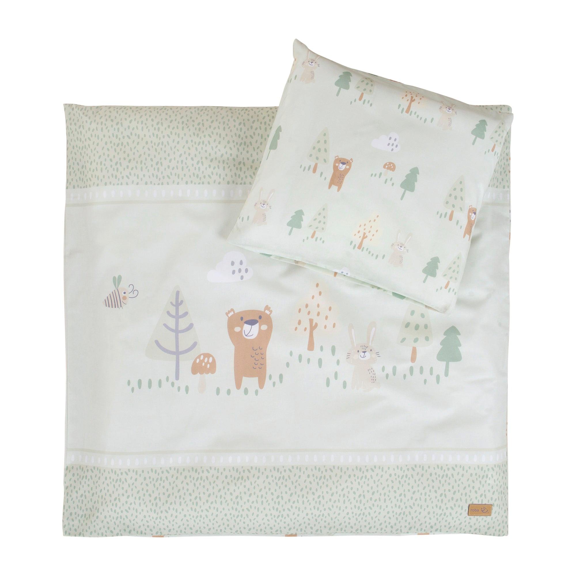 KINDERBETTWÄSCHE Woodland Buddies 80 x 80 cm - Grün, Textil (80/80cm) - Roba
