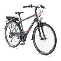E-BIKE XT485 Trekking Elektrofahrrad 21-Gang Shimano Kettenschaltung, Pedelec, 14,5Ah, 37V Akku - Anthrazit, Metall (112cm) - Telefunken