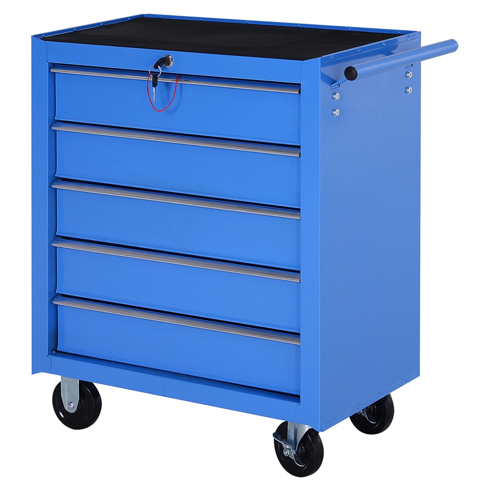 WERKZEUGWAGEN Stahl Blau - Blau, Metall (33/77/675cm) - HOMCOM