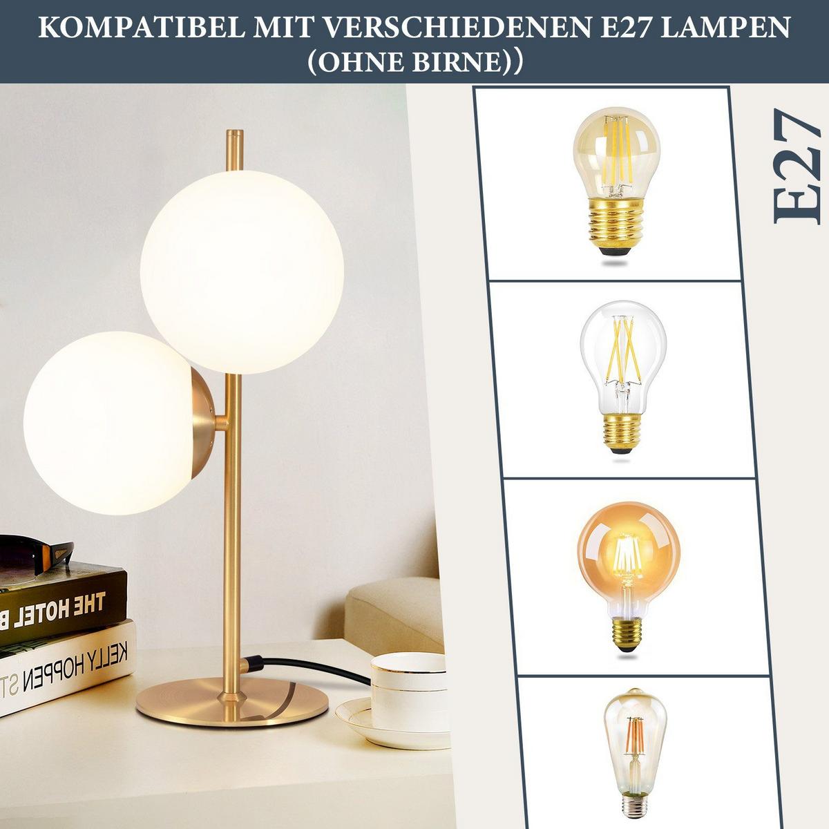 TISCHLEUCHTE Oase 21.5/21.5/45 cm - Goldfarben, Metall (21.5/21.5/45cm) - Nettlife