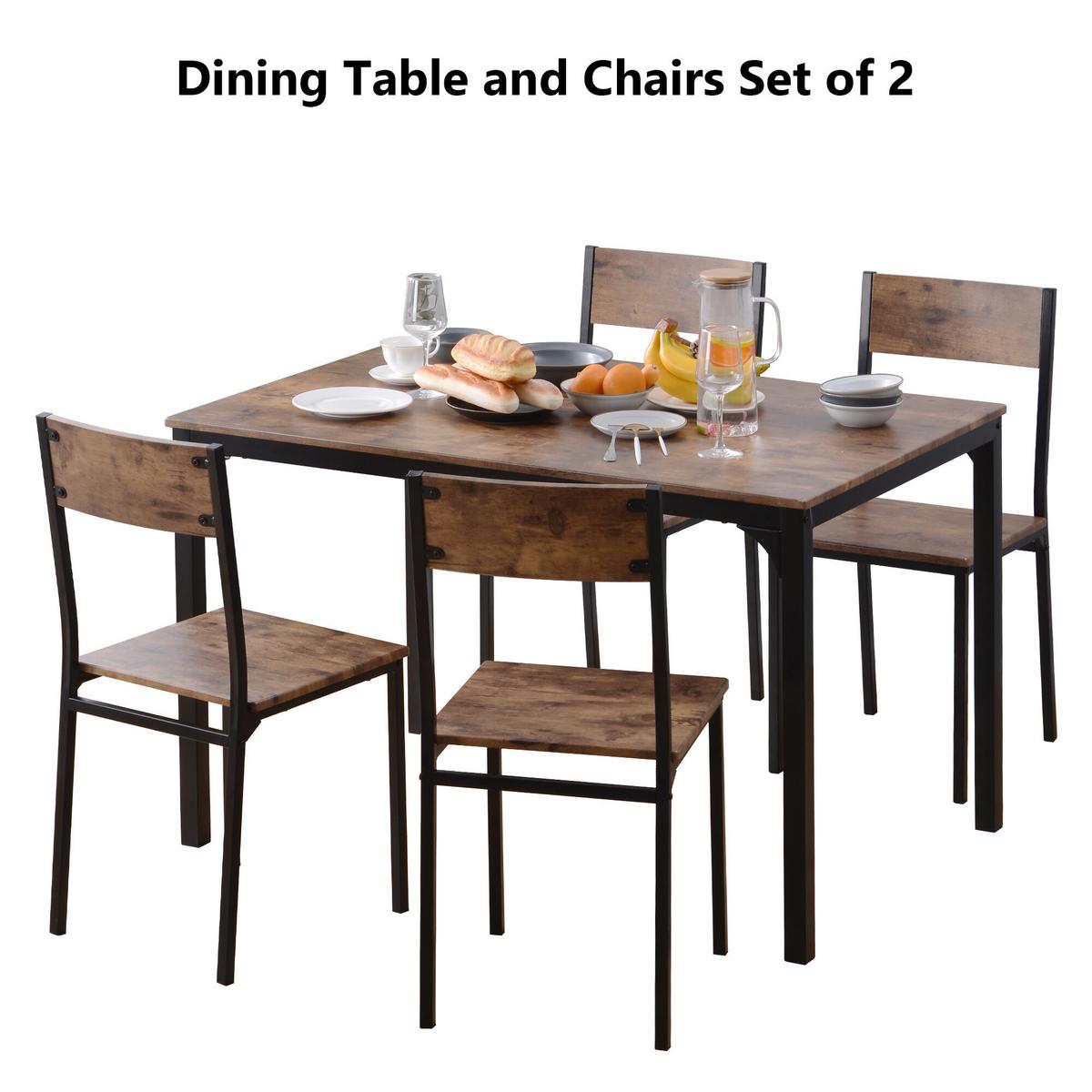 ESSZIMMERGRUPPE in vintagebraun & metall mit 4 stühlen & platzsparendem design - Braun, Holzwerkstoff (108/65/75cm) - Urban Meuble