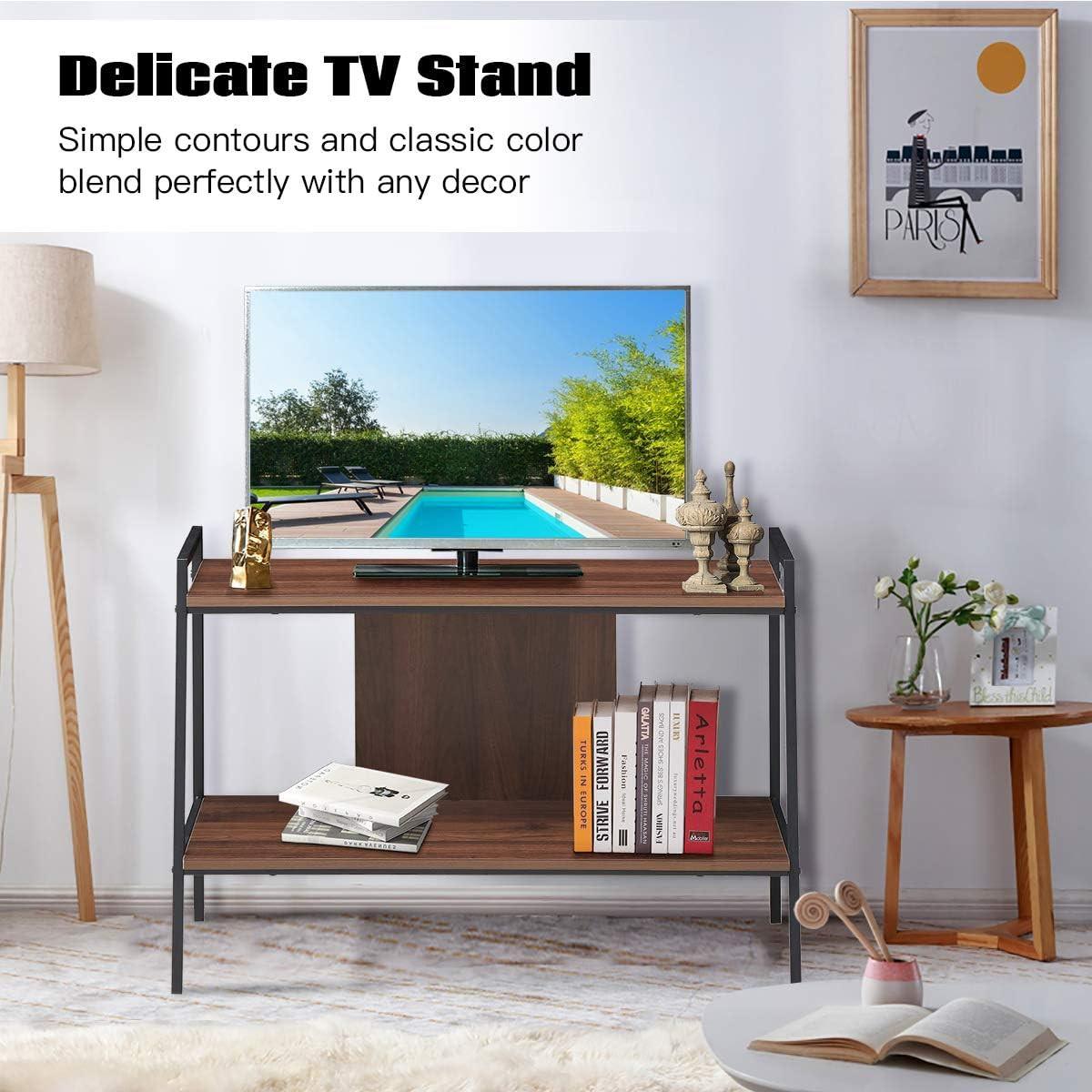 TV-REGAL Braun - Braun, Holz (89/60/43cm) - COSTWAY