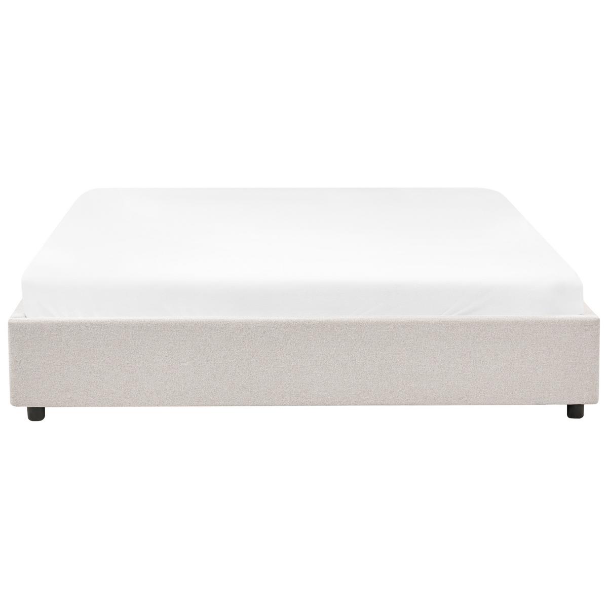 BETT 180/200 cm Hellbeige Prades - Beige, Textil (180/200cm) - Beliani