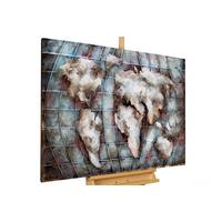METALLBILD Blau 100/70 cm - Blau, Metall (6.8/70cm) - KUNSTLOFT