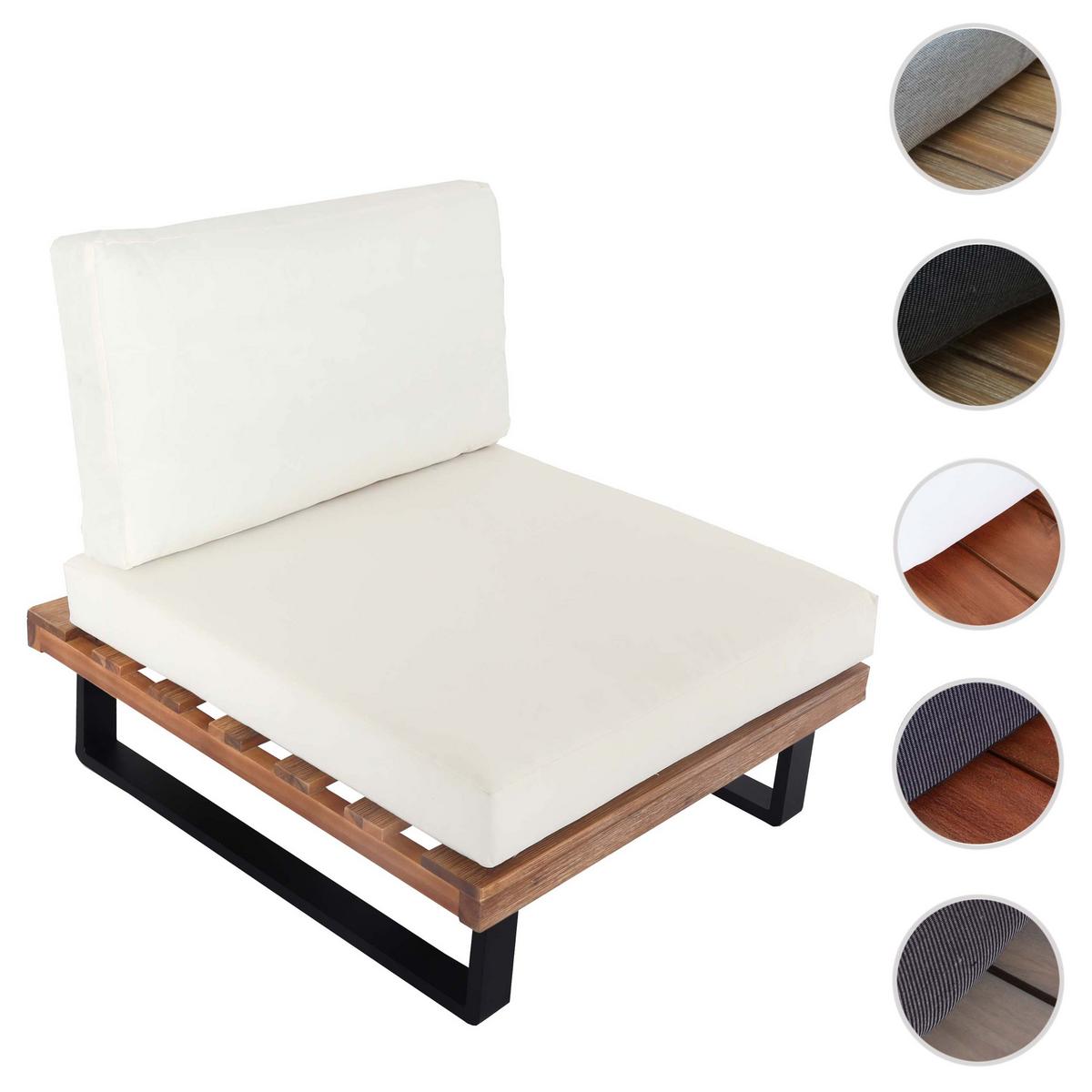 LOUNGE-SESSEL Schwarz, Braun, Cremeweiß - Schwarz/Braun, Holz (82/75/82cm) - MCW
