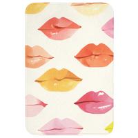 BADEMATTE Lippen - Bunt - Glänzend 60x90 cm - Rosa, Textil (60/90cm) - OnlyWow
