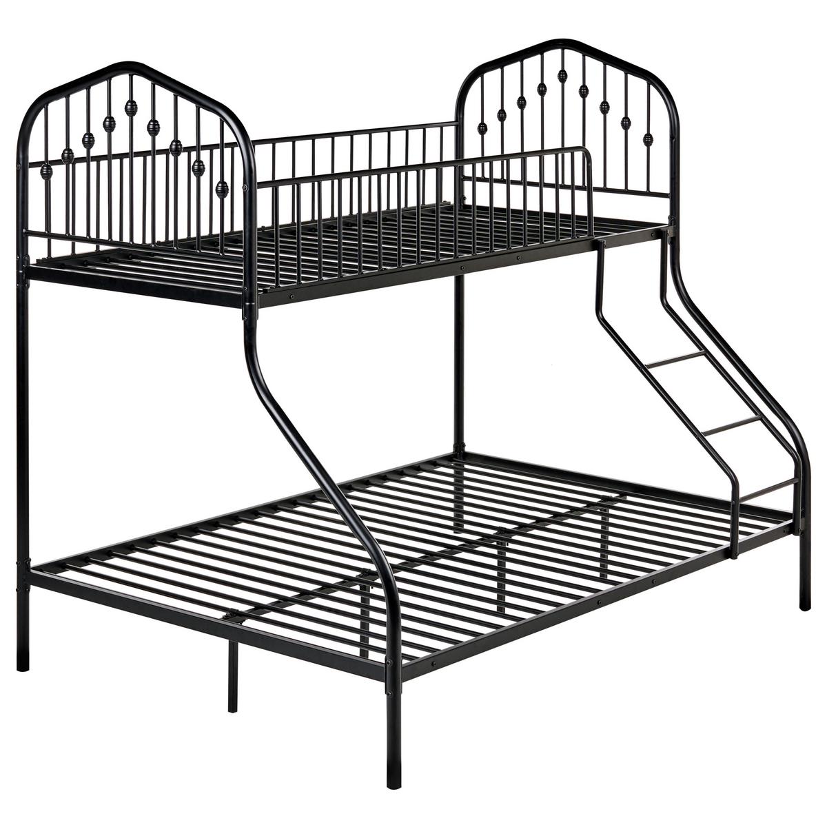 HOCHBETT 90-140/200 cm Schwarz Chamonix - Schwarz, Metall (140/200cm) - Beliani
