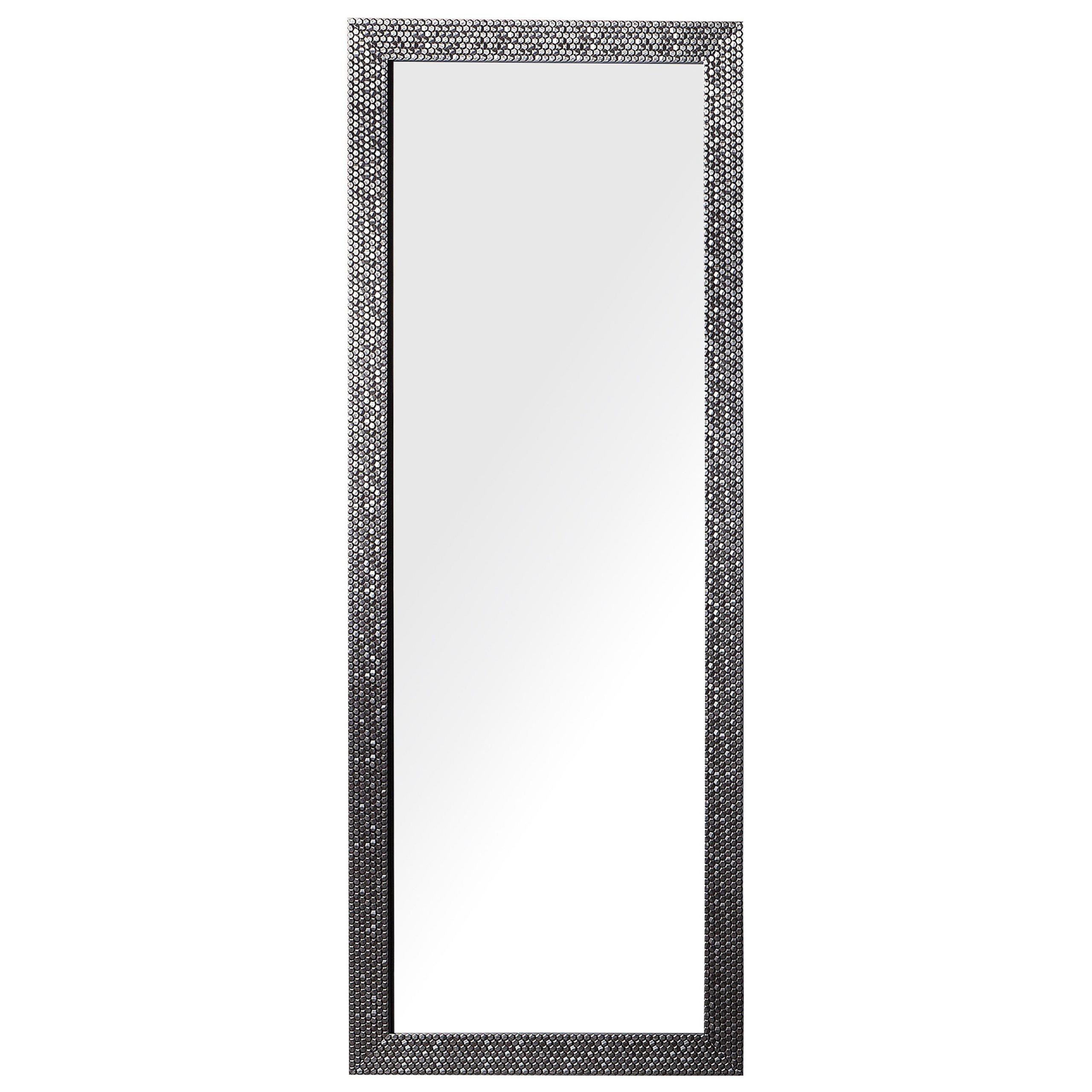 WANDSPIEGEL silber rechteckig 50/130 cm Ajaccio - Silberfarben, Kunststoff (50/130/2cm) - Beliani