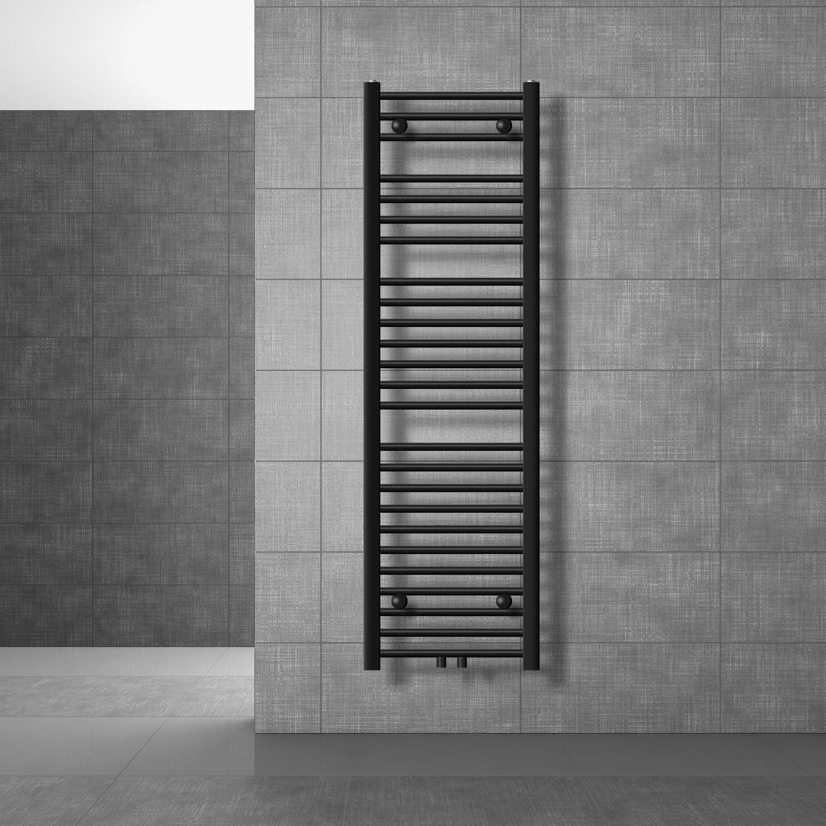 BADHEIZKÖRPER - Schwarz, Metall (40/150/3cm) - LuxeBath
