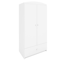 KINDERKLEIDERSCHRANK Basic - Weiß, Holzwerkstoff (90/175/52cm) - RAUMHIRSCH FURNITURE