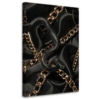 KUNSTDRUCK Schwarz 60/90 cm - Schwarz, Textil (60/90cm) - KUNSTLOFT