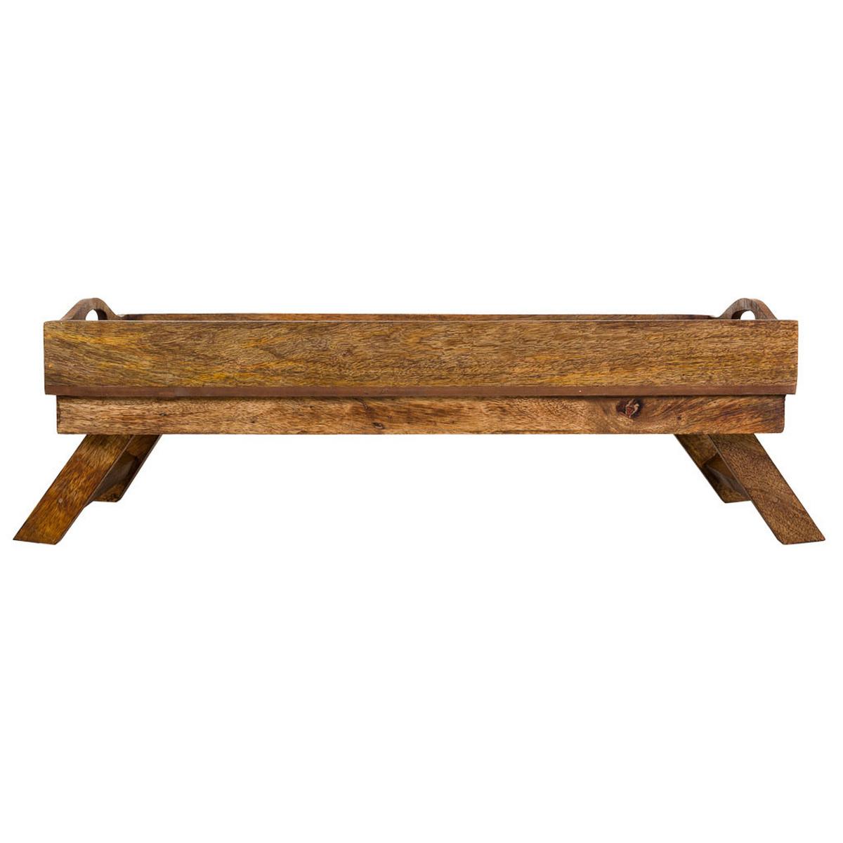 SERVIERTABLETT aus Holz, braun, 70x30x20cm - Braun, Holz (70/20/30cm) - Wanderlust