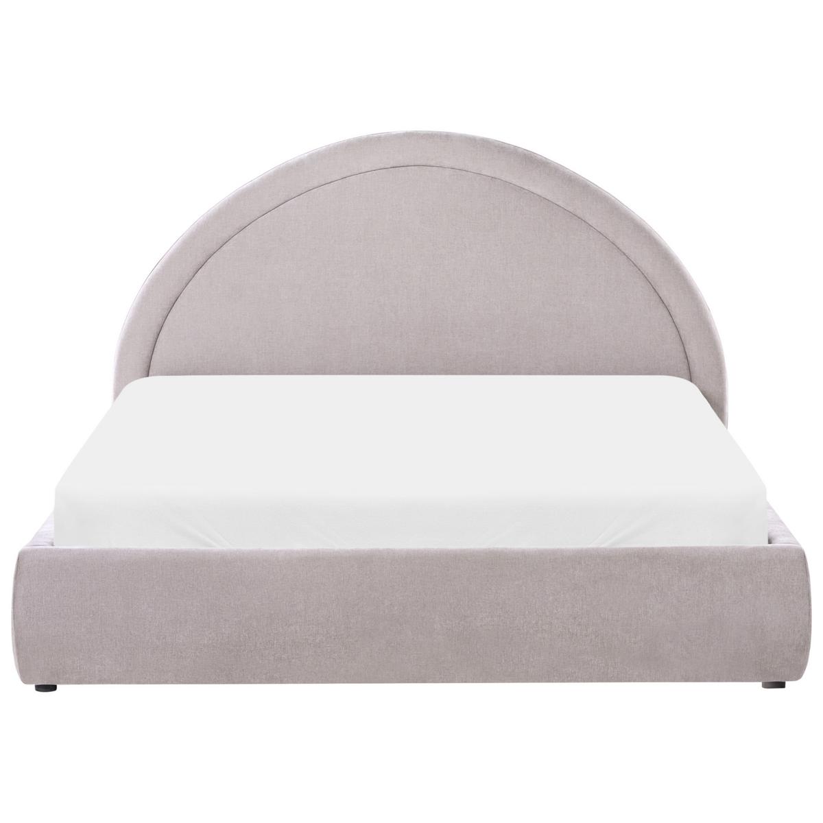 BETT mit Stauraum 160/200 cm Beige Mouzon - Beige/Grau, Textil (160/200cm) - Beliani