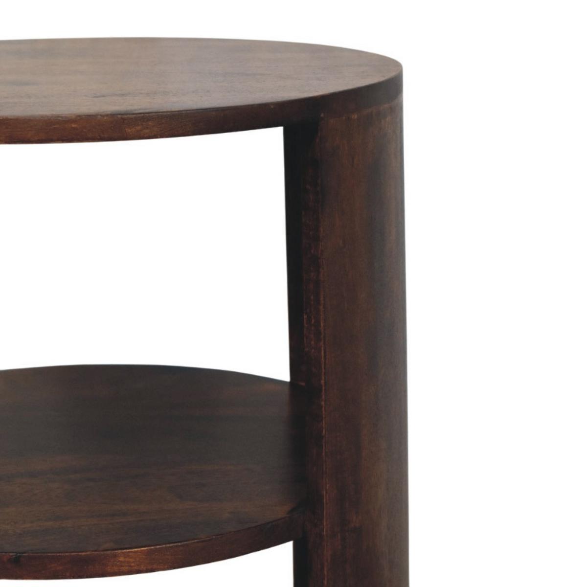 BEISTELLTISCH mit California-Walnuss-Finish, 2 offene Ablagen, dunkelbraun - Dunkelbraun, Holz (45/45/56cm) - Artisan Furniture