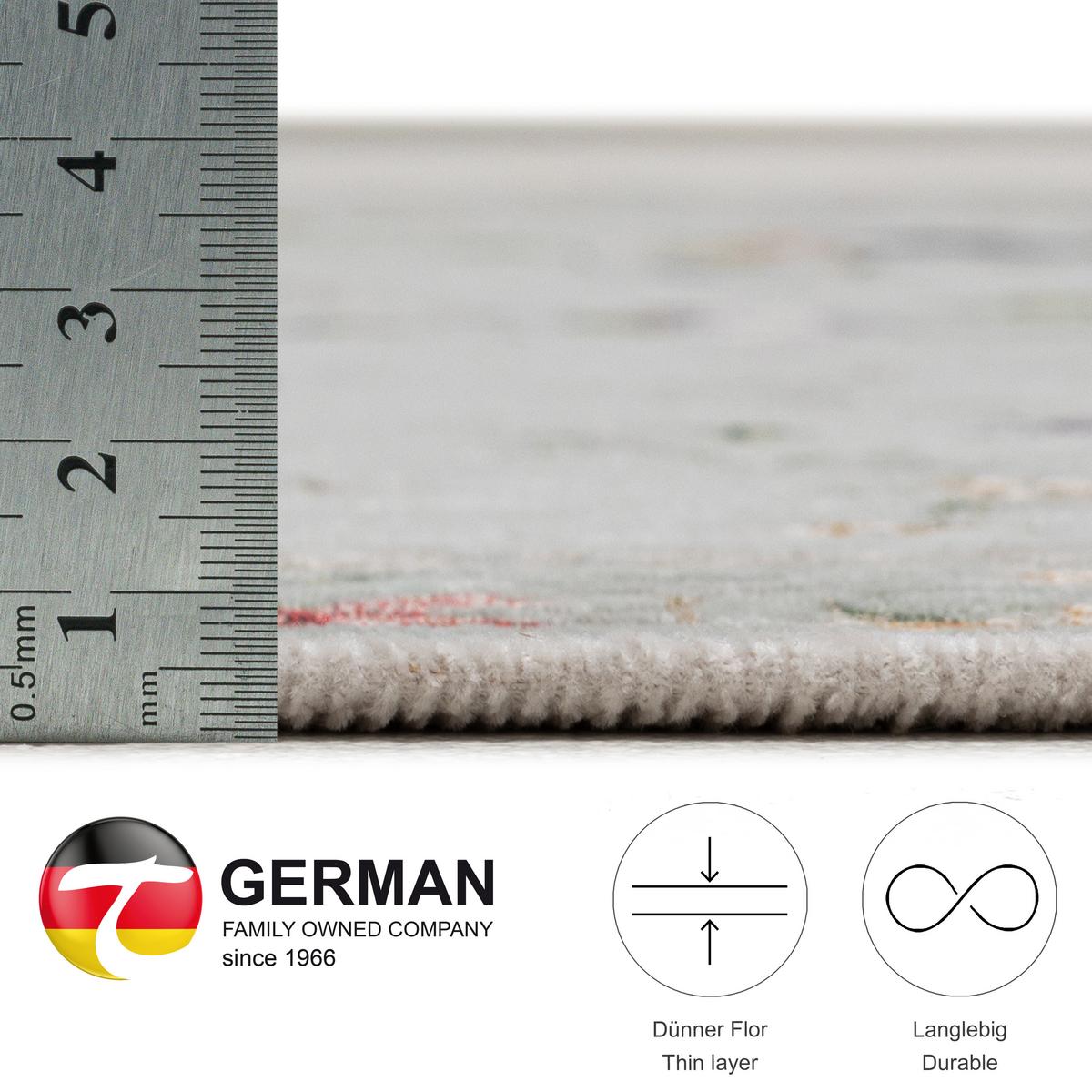 FLACHWEBTEPPICH Flomi Bettumrandung 70x400 cm - Mintgrün, Textil (70/400cm) - THEKO