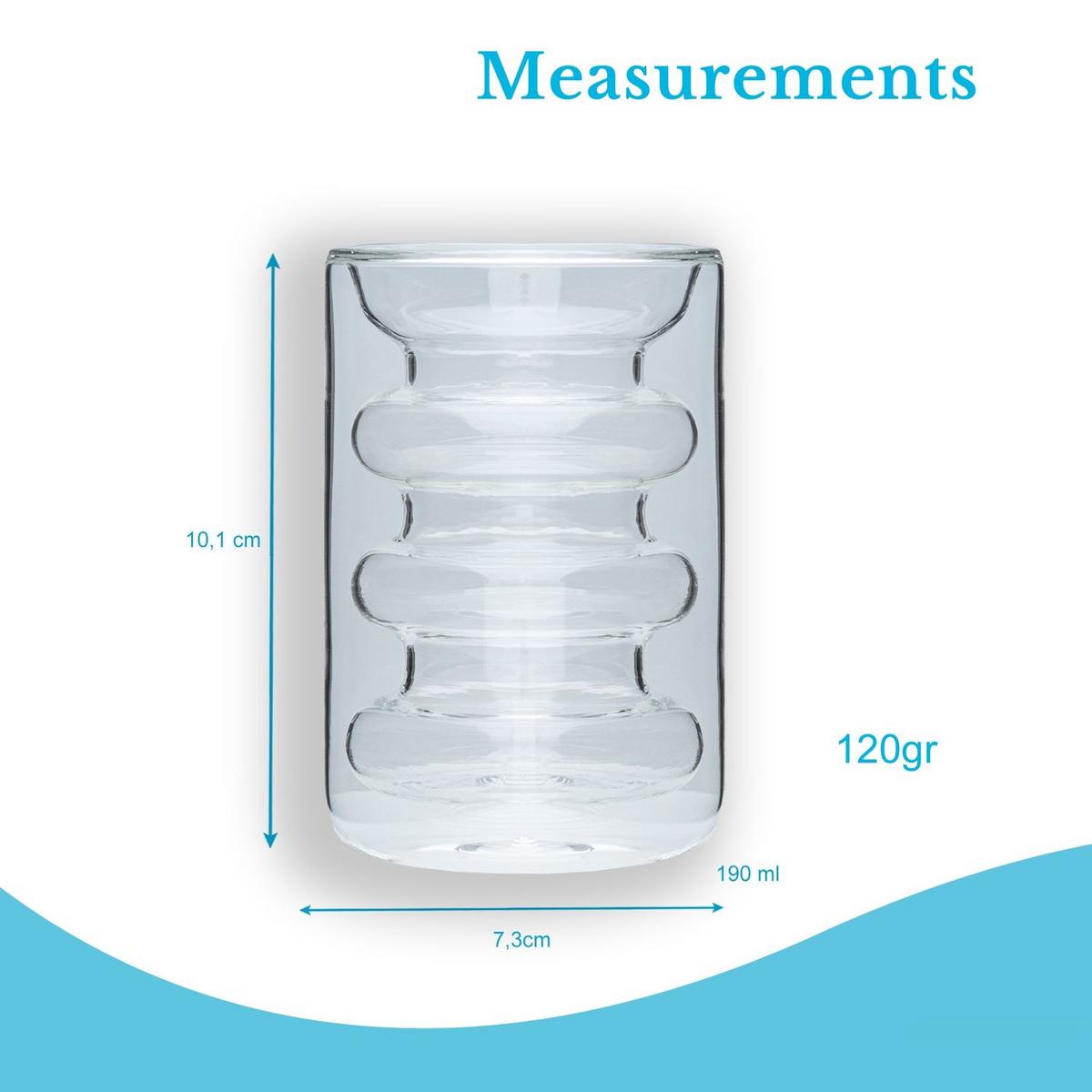 KAFFEE GLÄSER 190ml (4-tlg.) - Transparent, Glas - Intirilife