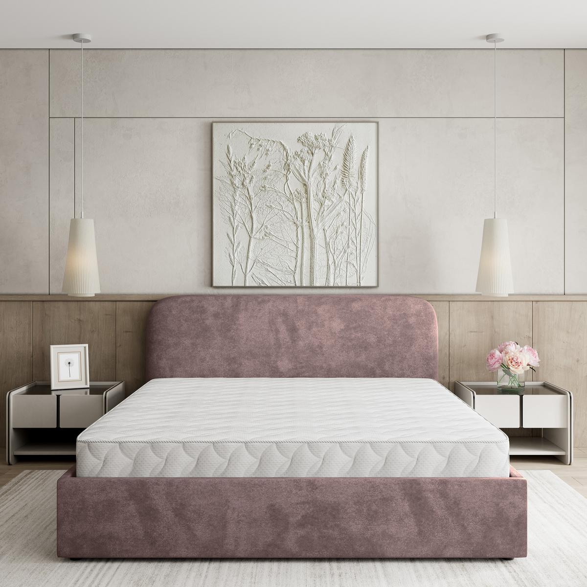 POLSTERBETT RENIVE K 120x200 cm mit Bettkästen - Rosa - Rosa, Holz/Textil - MASSENO