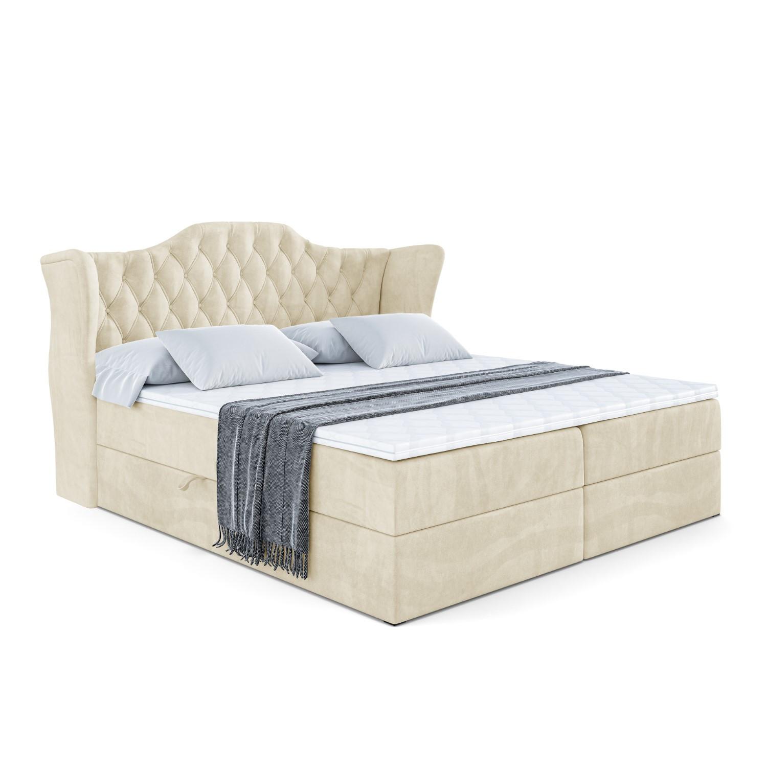 BOXBETT mit Matratze H3 und Lattenrost - VILA - 120x200 cm Beige - Beige, Holzwerkstoff (120/200cm) - ALTDECOR