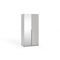 DREHTÜRENSCHRANK THALIA 100/204/58cm 2-türig mit Spiegel Kaschmir - Kaschmir, Holzwerkstoff (100/204/58cm) - MASSENO