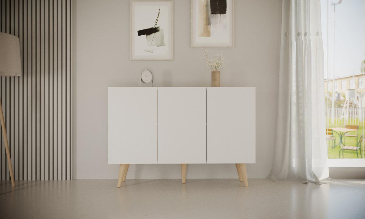 SIDEBOARD Toronto Weiß - Weiß, Holzwerkstoff (120/95.5/40cm) - Petits-meubles