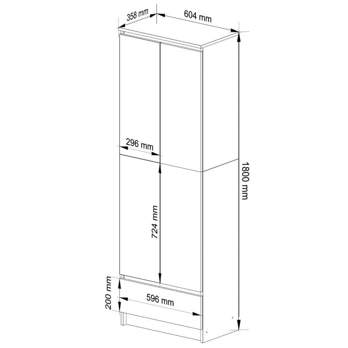 STANDREGAL Erlefarben 180/60/35 - Erlefarben, Holzwerkstoff (60/180/35cm) - RAUMHIRSCH FURNITURE