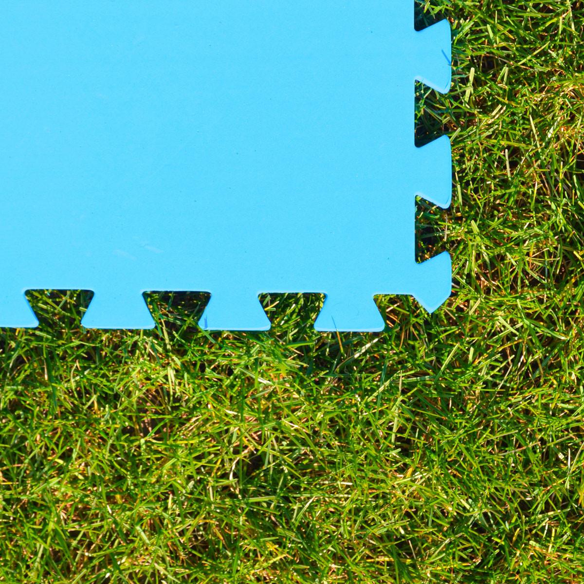 POOLMATTEN 1m² 4 EVA Matten 50 cm Blau - Blau, Kunststoff (50/50cm) - eyepower