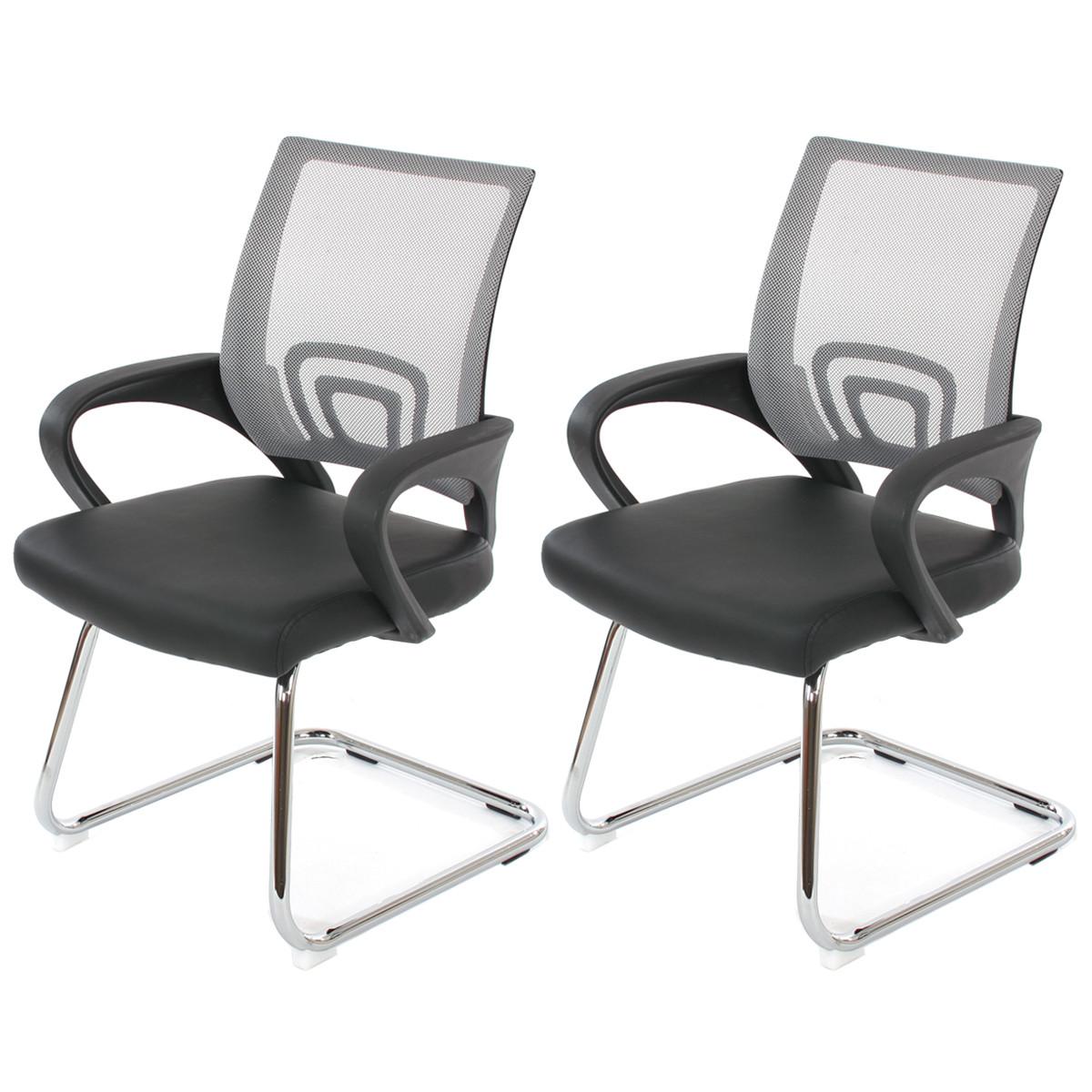 KONFERENZSTUHL Grau 2er-Set - Grau, Textil (57/92/59cm) - MCW