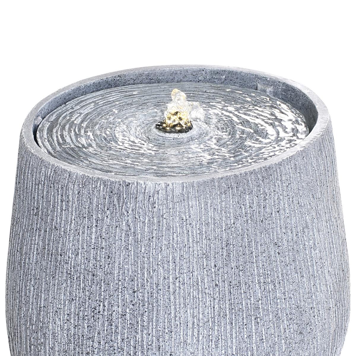 GARTENBRUNNEN Grau Cascata - Grau, Kunststoff (38/38/33cm) - Beliani