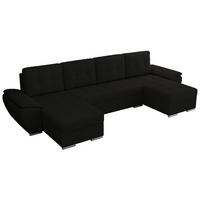 WOHNLANDSCHAFT UMBRIA U Schwarz Boucle - Schwarz/Grau, Textil/Metall (336/85/157cm) - MKS