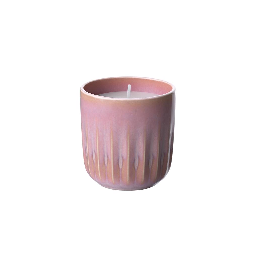 DUFTKERZE SUNKISSED Perlemor Home Coral rosa ø 8,5 x 9 cm - Rosa, Naturmaterialien/Keramik (9cm) - like.Villeroy & Boch