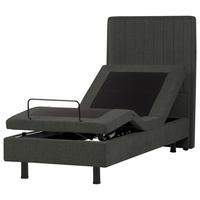 BETT verstellbar 80/200 cm Stoff Dunkelgrau Castellan - Dunkelgrau, Textil (80/200cm) - Beliani
