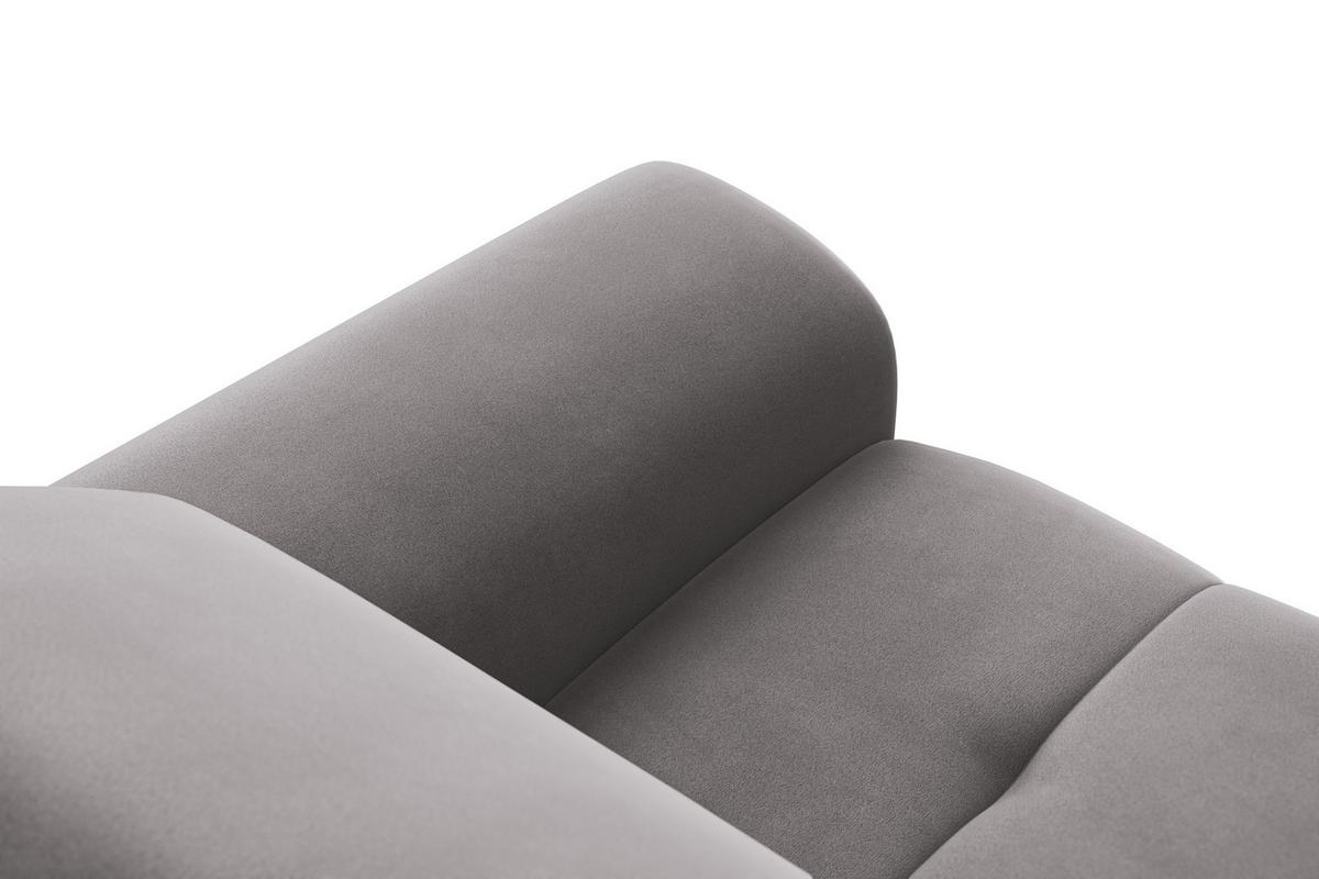 SOFA FIERO 2-Sitzer, Dunkelgrauer Veloursstoff - Dunkelgrau/Schwarz, Holz/Textil (170/82/103cm) - Courtois Laville