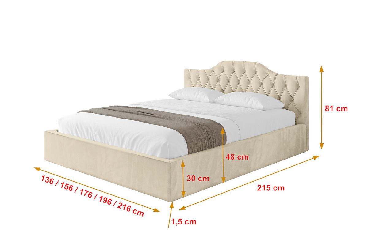 POLSTERBETT mit Bettkasten und Lattenrost, Bett mit Matratze H3/H4 - FALIO-V1 120x200 Beige - Ecru, Holzwerkstoff/Textil (120/200cm) - ALTDECOR